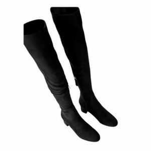 Zara Black Thigh High Boots NWT